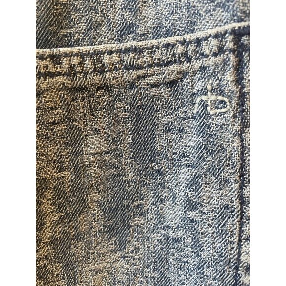 NEW Rag & Bone High Waisted Blue Denim front slit Midi Skirt Size 29 - Picture 8 of 9